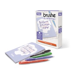 Zestaw artystyczny Pentel Touch Brush Pen z kursem liternictwa